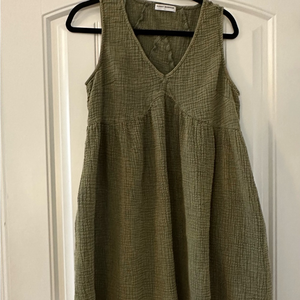 Olive Green Sleeveless Dress